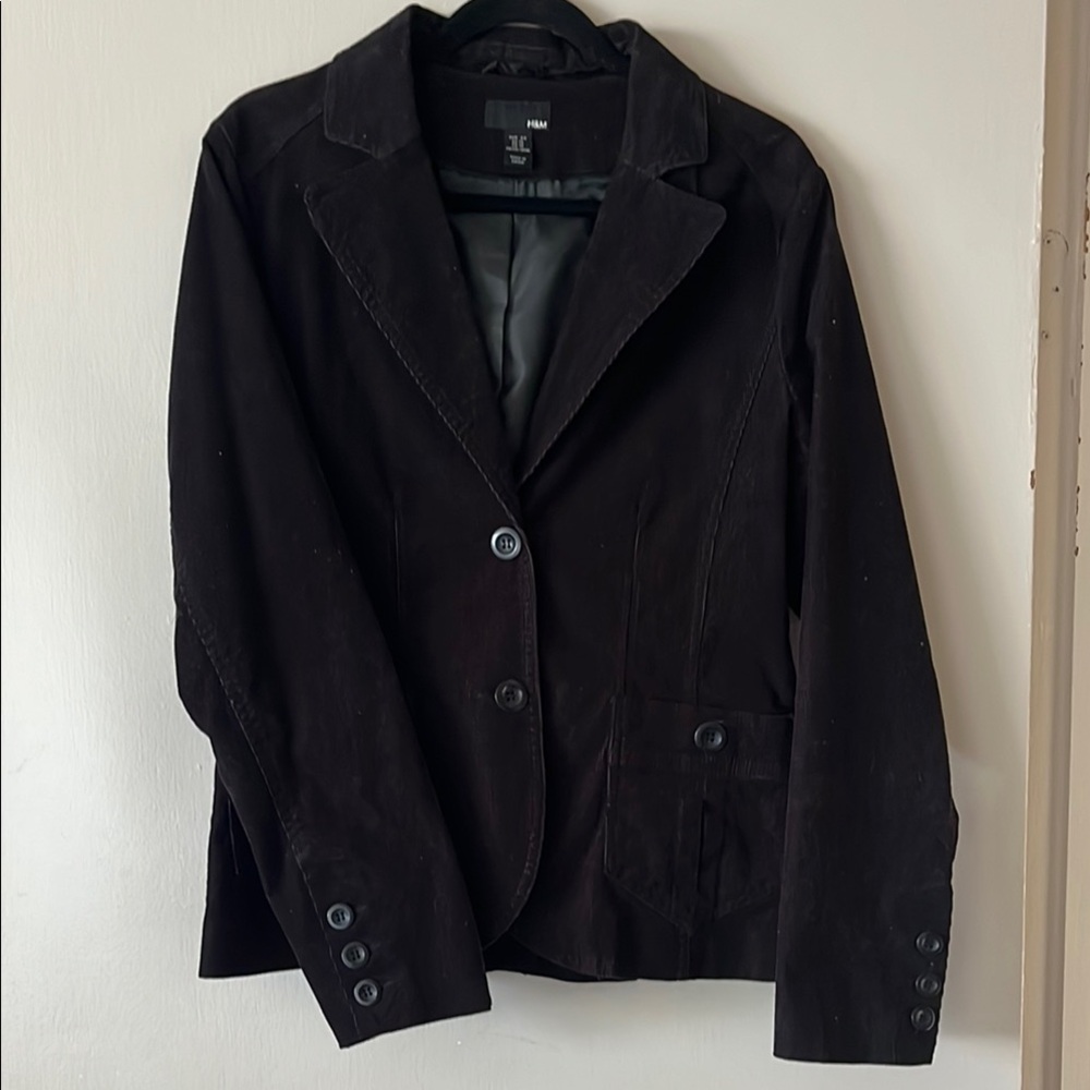 H&M Women's Black Corduroy Blazer